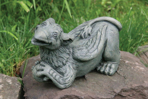 Little Griffin Statue Itsy Yard Garden Artwork Sculpted Statuary Stone